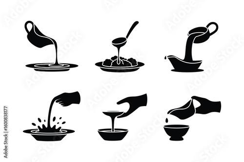 Pouring liquid into dishes and bowls pitcher plate