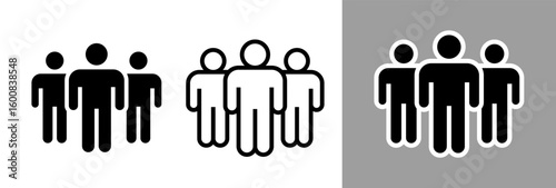 Team icon.Group of people icon set. Vector icons isolated on white background.