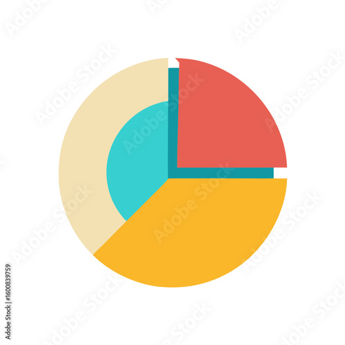 Free Download Flat vector pie chart segments data visualization infographic - GFXLoad