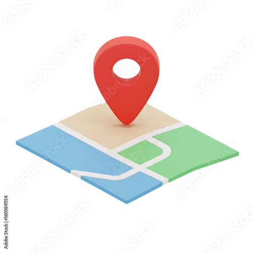 Free Download Red map pin marker on isometric city map isolated on transparent background - GFXLoad