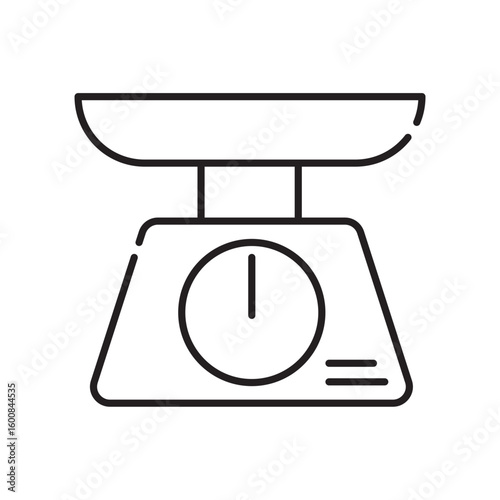Weighing Scale icon, Includes kilogram Symbol Outline icon Transparent background