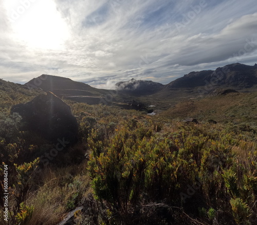 mountain landscape with clouds