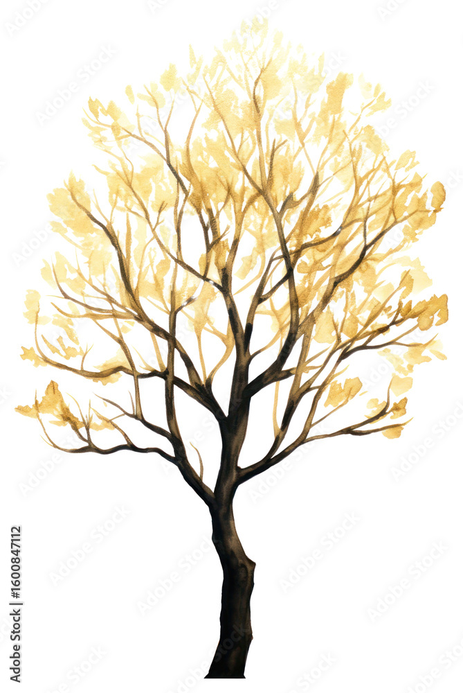 Obraz premium PNG Black color tree painting plant