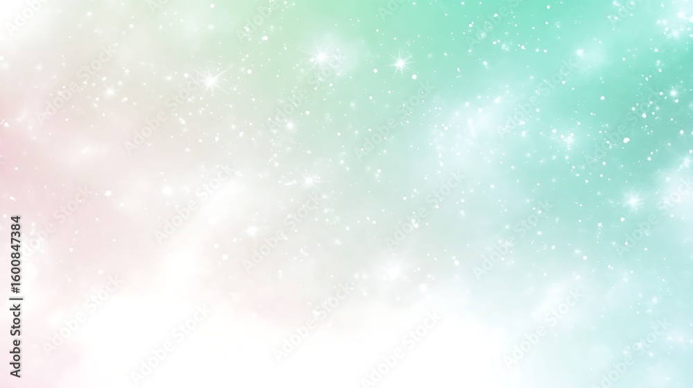 Fototapeta premium Pastel sky background with stars and clouds for dreamy and magical designs and backdrops