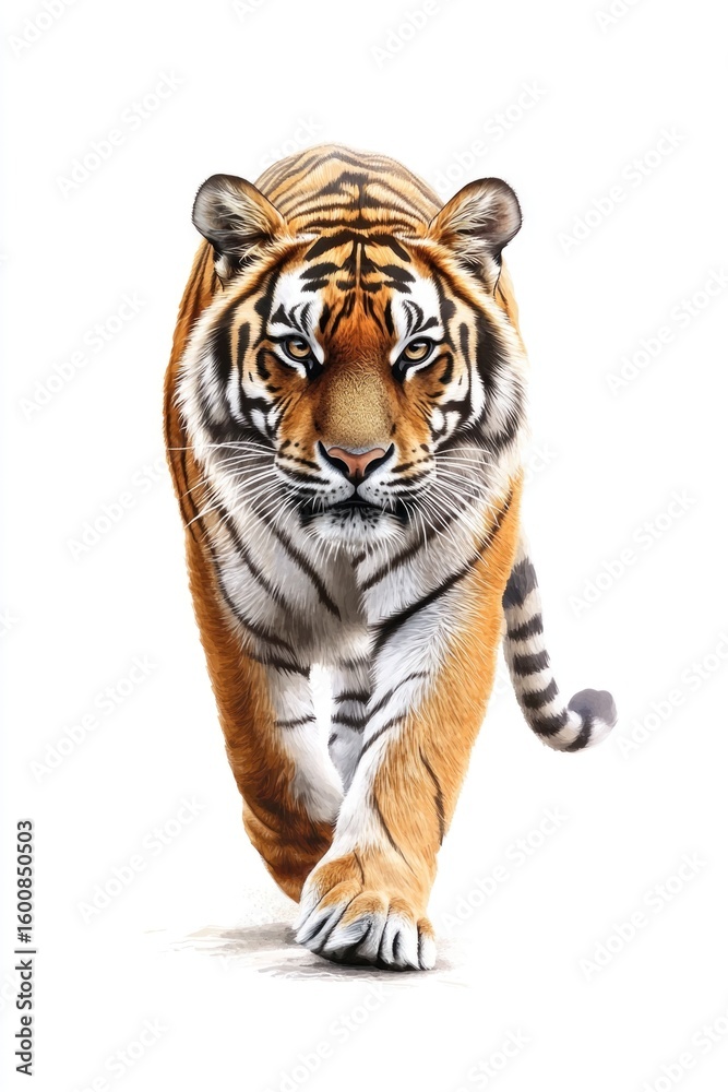 Obraz premium Walking Tiger - Close-up of Big Cat