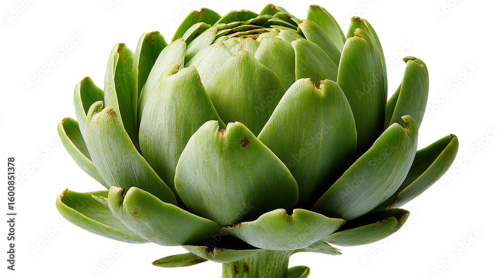 Fresh Green Artichoke Close-Up Isolated on White Background Fresh Green Artichoke Close-Up Isolated on White Background
