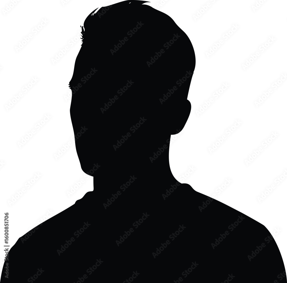 silhouette of a man in profile silhouette of a man in profile