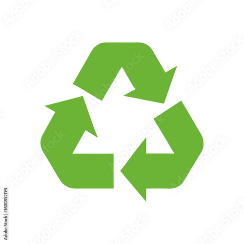 recycle sign with minimal details vector style