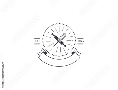 Vintage culinary logo design