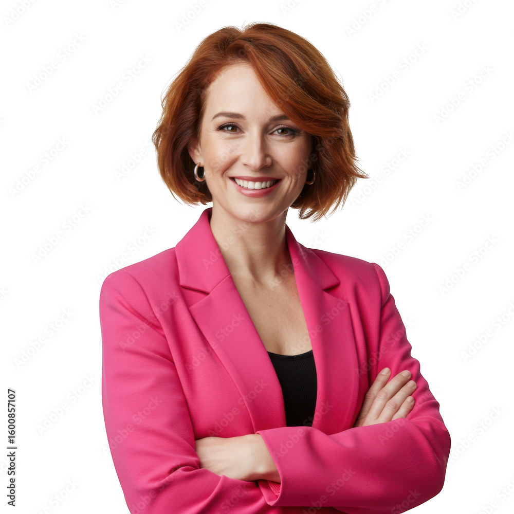 Professional woman smiling isolated on transparent background Professional woman smiling isolated on transparent background