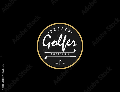 Stylish golf logo design for golfer store