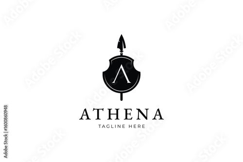 Stylist Armor Shield and Spear Logo