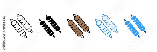 Iranian Kebab  Icon Set Multiple Style Collection