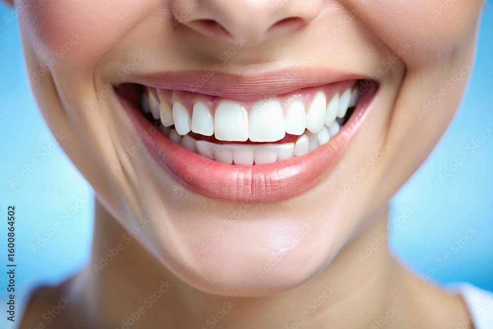 Fototapeta premium teeth close up of a young woman smiling
