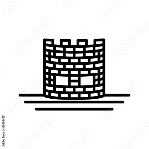 Castle fortress icon. Simple castle fortress icon for social media app and web design. Vector illustration