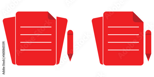 Write To-Do List line icon. A paper with check mark and pencil icon, Checklist with pencil icon. Paper documents icon set. Folded written paper document page icon. signing document icon vector eps 10