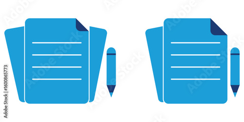 Write To-Do List line icon. A paper with check mark and pencil icon, Checklist with pencil icon. Paper documents icon set. Folded written paper document page icon. signing document icon vector eps 10