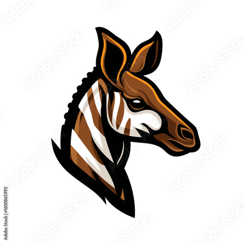 Unique artistic representation of a zebra highlighting its distinct stripes and features