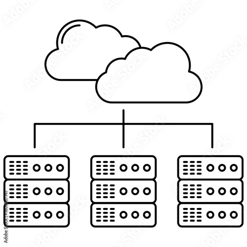 dedicated hosting line icon