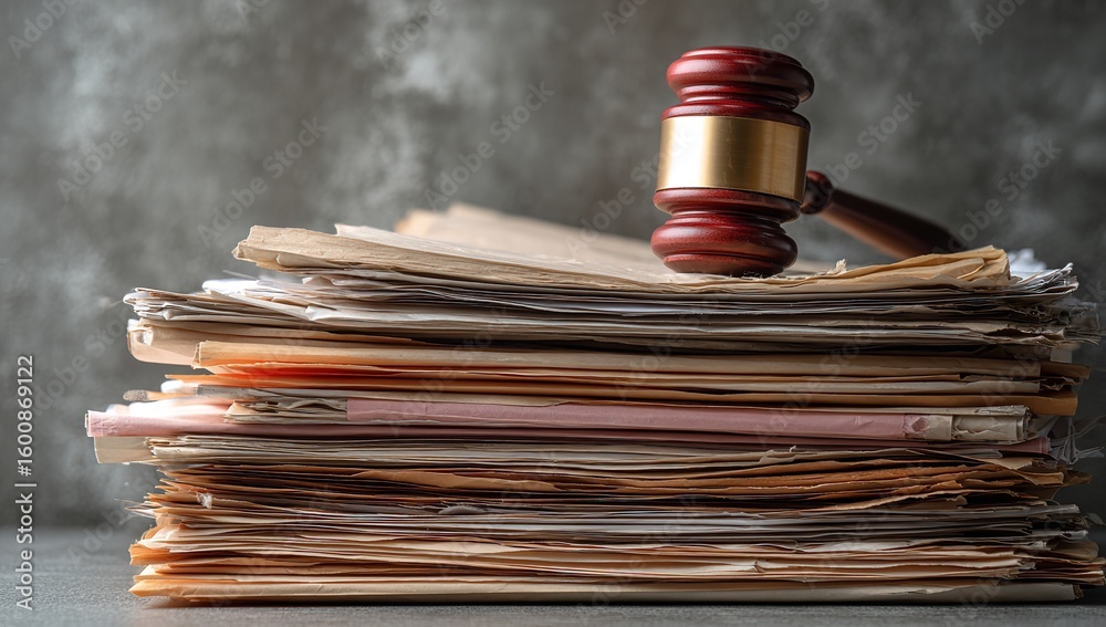 © Mimi - Gavel on Legal Documents Symbolizing Justice, Court Decisions, and the Rule of Law in a Warm-Toned Minimalist Composition © Mimi - Gavel on Legal Documents Symbolizing Justice, Court Decisions, and the Rule of Law in a Warm-Toned Minimalist Composition