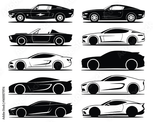 vintage and contemporary car designs