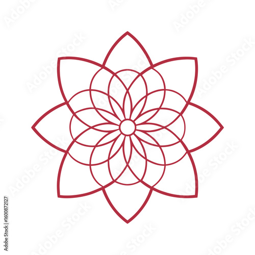 Repetitive Semicircle Minimal Line Mandala