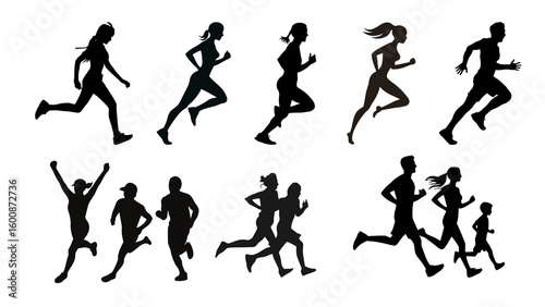 Wallpaper Mural Silhouettes of People Playing Sports in Action Vector Illustration Torontodigital.ca