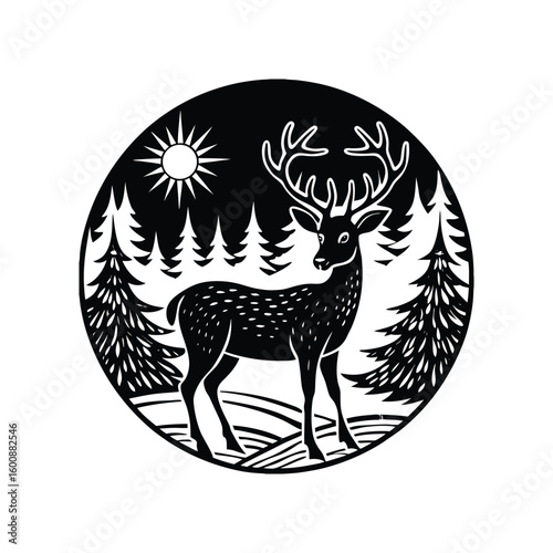 Deer summer sunset deer silhouettes