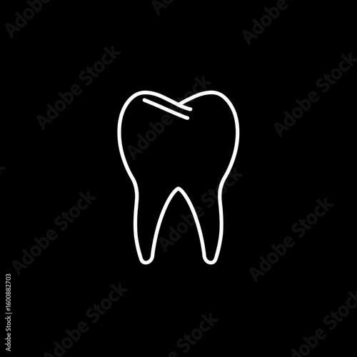 Human tooth outlines stand against plain backdrop demonstrating dental anatomy in simplistic representation graphic design.