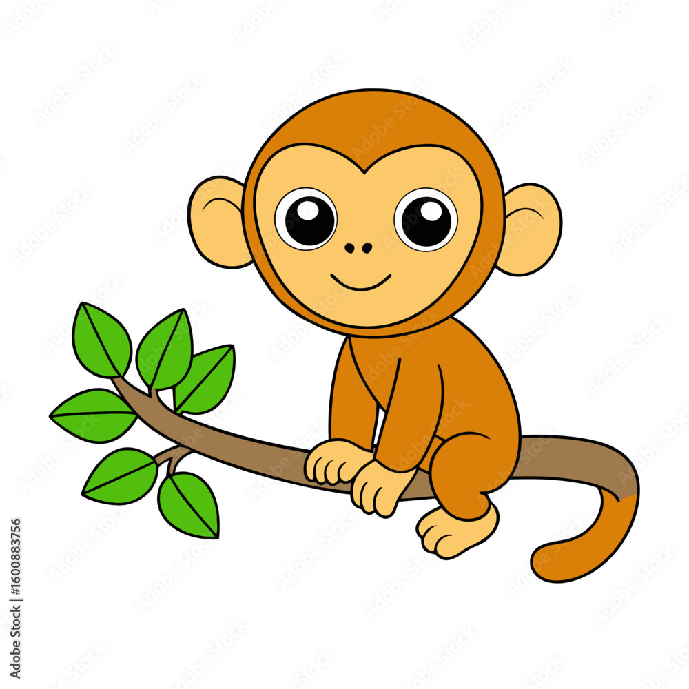 Obraz premium Monkey in a tree branch