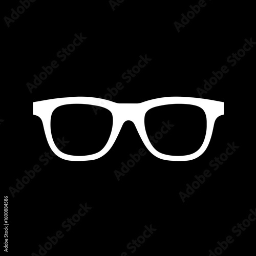 White eyeglasses design present fashionably against black backdrop eyewear accessory optic style