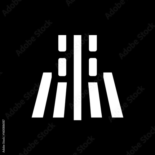 Abstract stripes align upwards dark background simplistic form