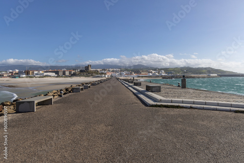 Causeway between Mediterranean Sea and Atlantic Ocean, Punta de Tarifa, Tarifa, Spain, Andalusia