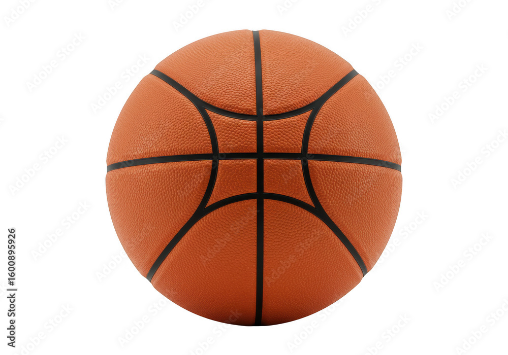 Fototapeta premium Orange basketball close up studio shot isolated on transparent background