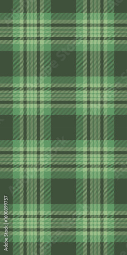 Male pattern vector texture, romantic plaid background check. Worn fabric seamless tartan textile in pastel and green colors.