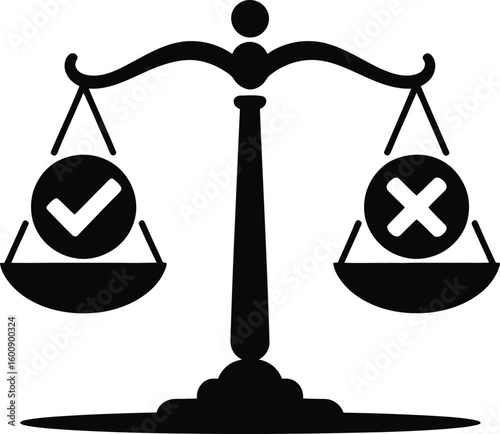  Check and Cross on Scales