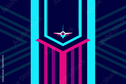 Hyper Speed Drone Slalom Course on Vertical Neon Walls