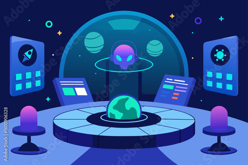 Intergalactic Diplomacy Center Translator Interface Room