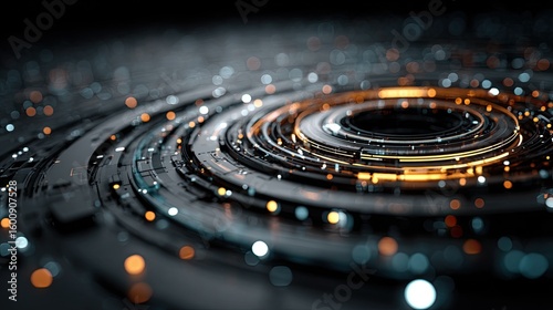 Abstract general technology concept with futuristic elements, digital interface, and innovation-driven background design