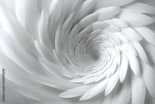 Abstract White Spiral Pattern Design