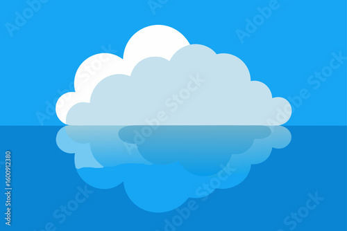 cloud reflections on calm water