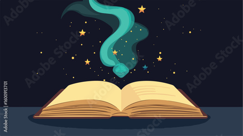 Enchanting Magic Spell Paper Flat Icon Vector Illustration