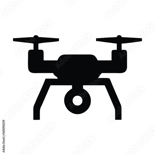 Modern drone with integrated camera for aerial photography and surveillance
