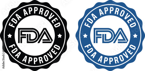 FDA Approved Seal Badges in Black and Blue Variations