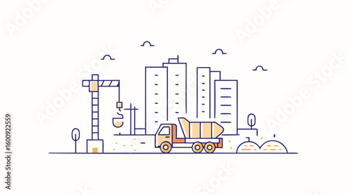 abstract background with city buildings