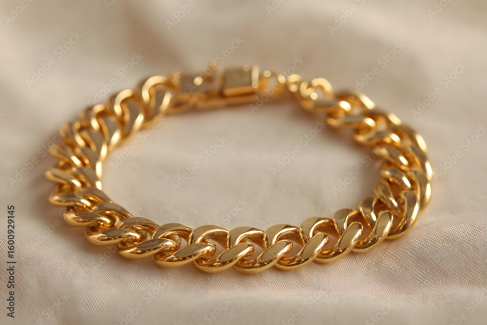 Stylish gold chain bracelet with sleek design and durable clasp Stylish gold chain bracelet with sleek design and durable clasp