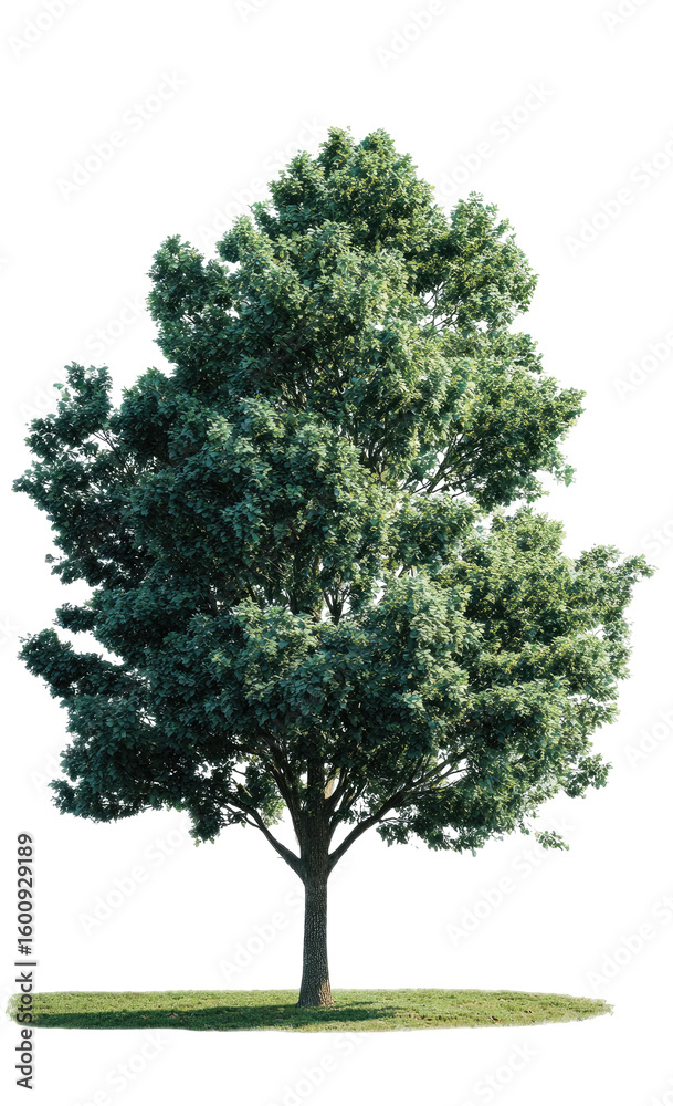 Obraz premium Lush green tree on a grassy plain