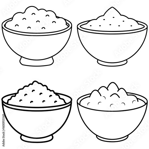 Bowl of Sugar Coloring Page – Sweet Sugar Bowl Outline for Kids