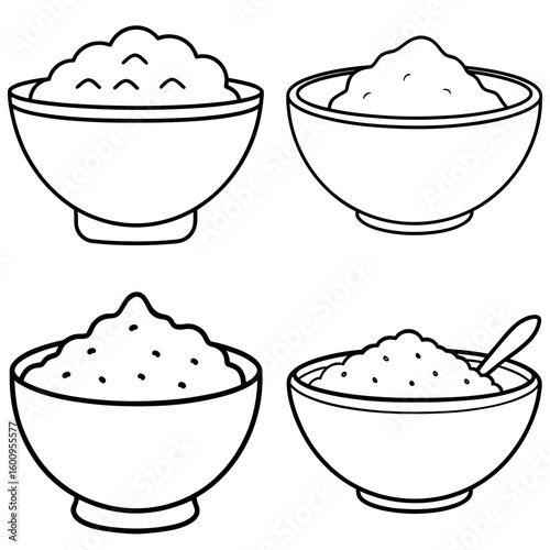 Bowl of Sugar Coloring Page – Sweet Sugar Bowl Outline for Kids