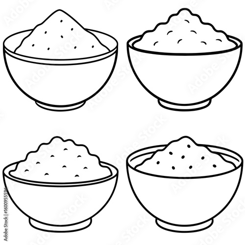Bowl of Sugar Coloring Page – Sweet Sugar Bowl Outline for Kids
